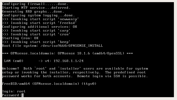 opnsense default password