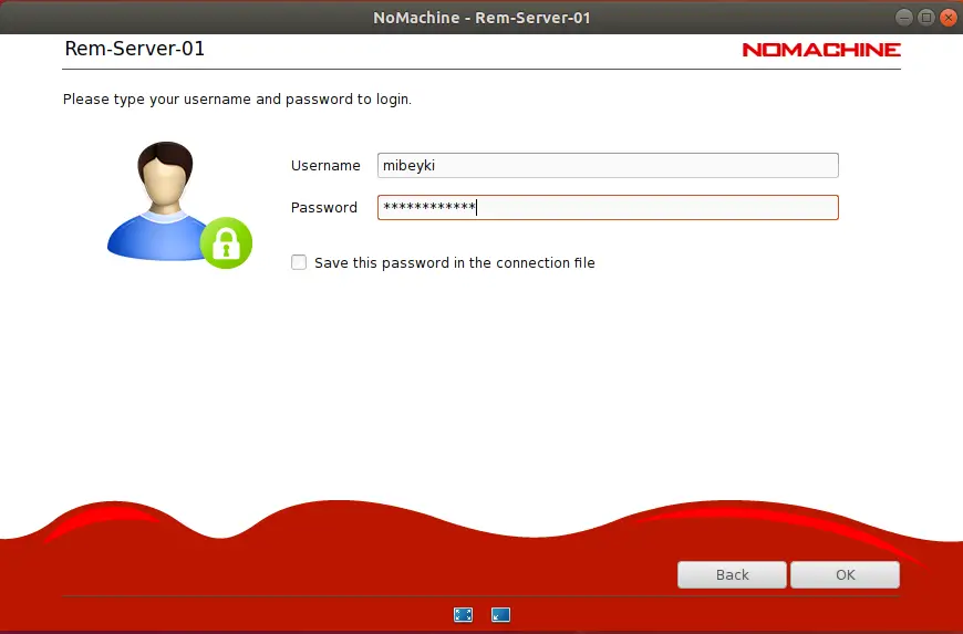 nomachine password authentication