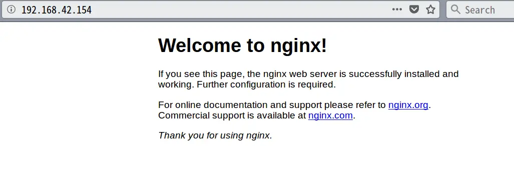 LEMP Stack Ubuntu 18.04 nginx test page
