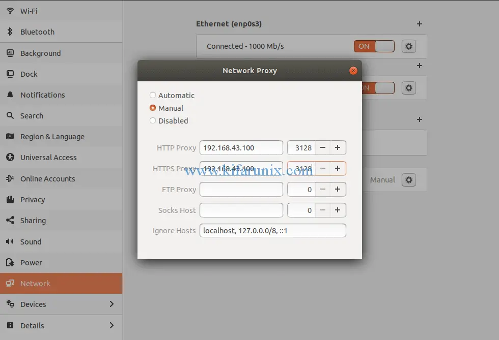 set system wide proxy in Ubuntu 18.04
