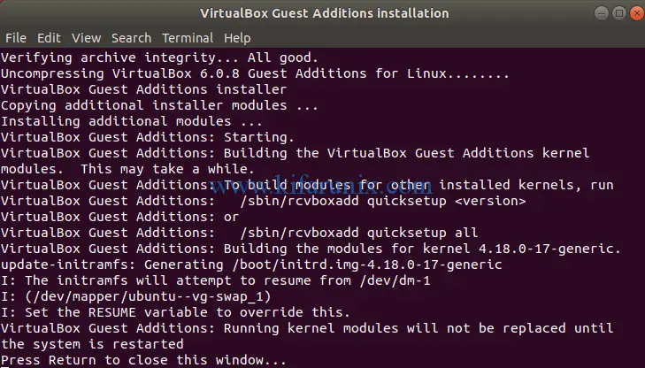 install guest additions virtualbox