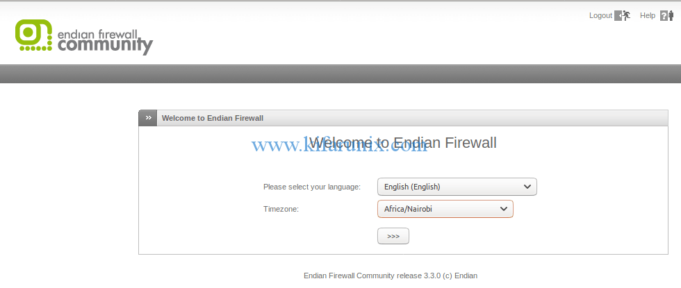 Endian Firewall timezone and language