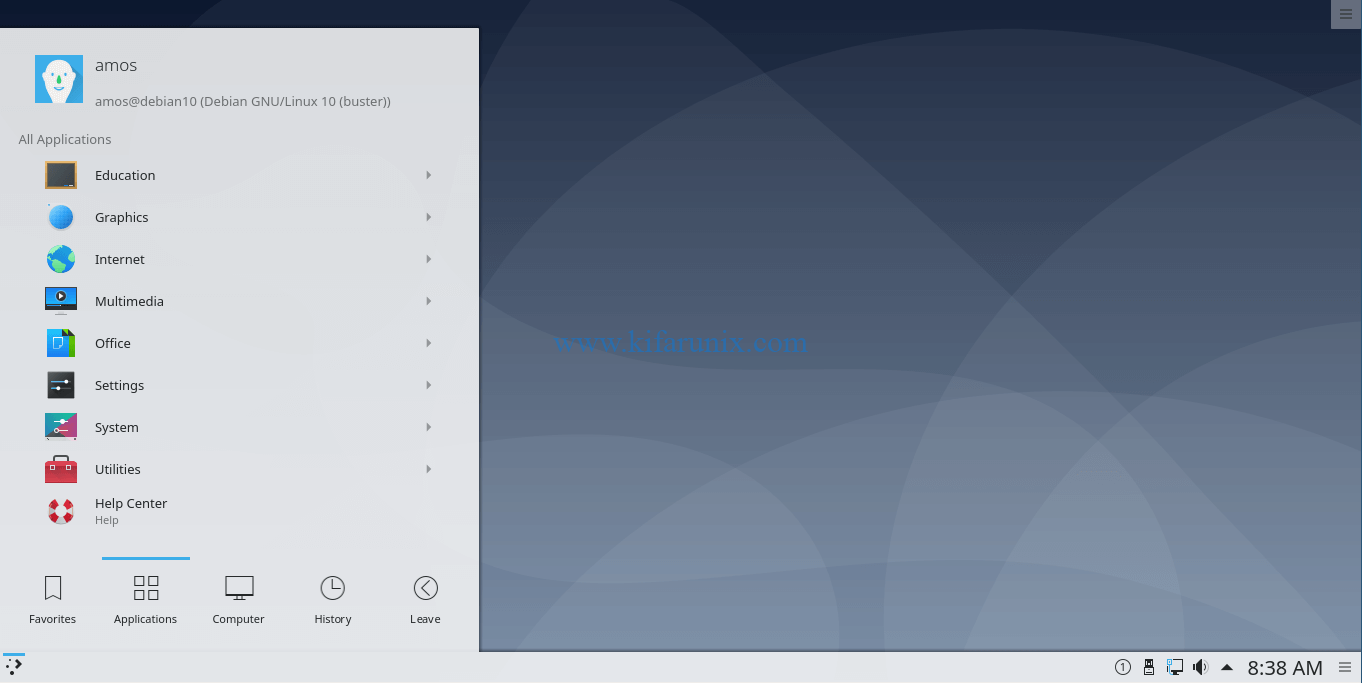 KDE Plasma Desktop on Debian 10/9