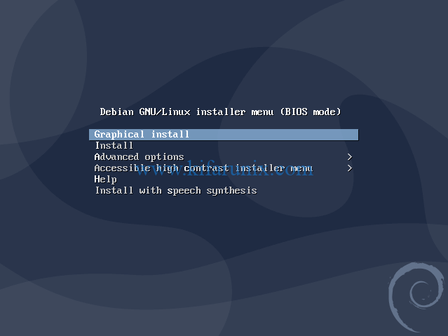 Debian 10 Buster installation mode