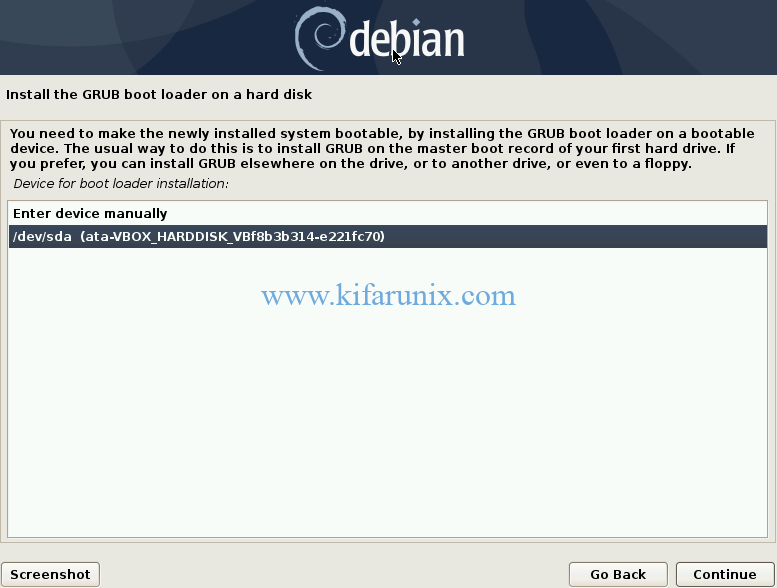 Debian как установить grub