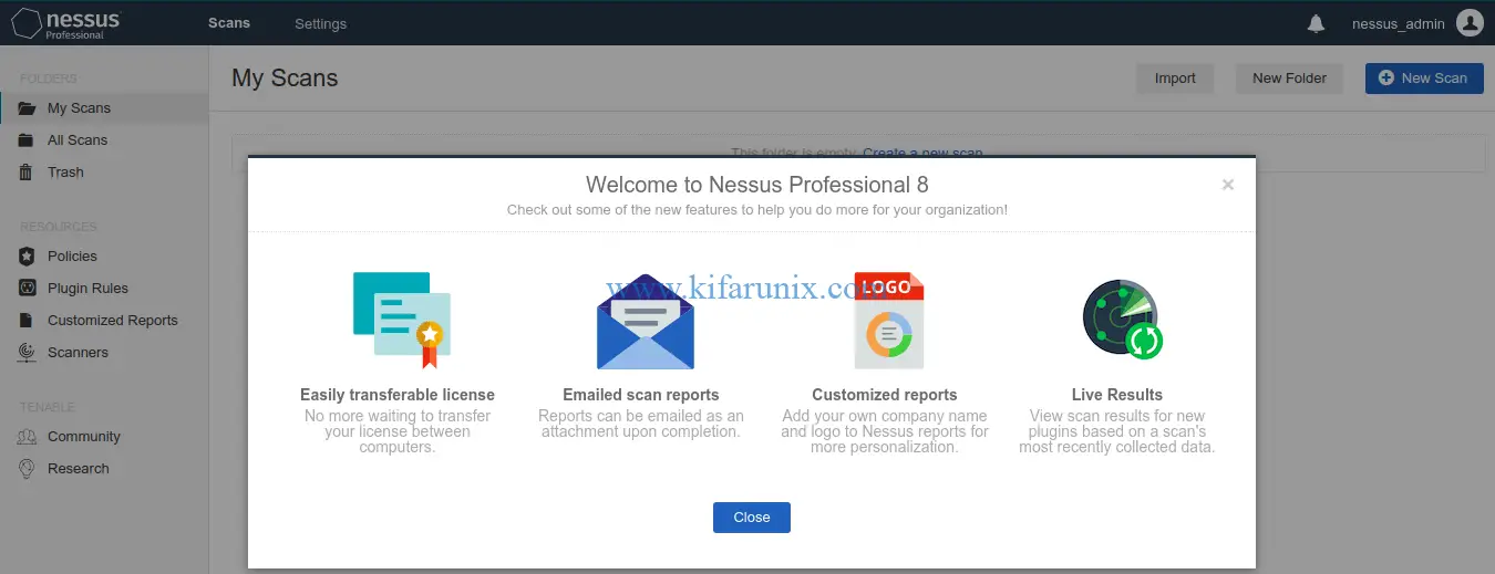 nessus pro dashboard