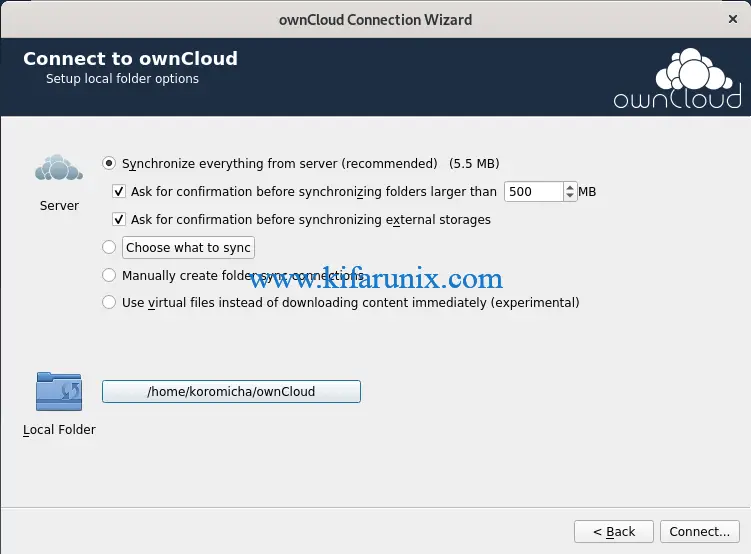 install ownCloud Desktop Client on CentOS 8