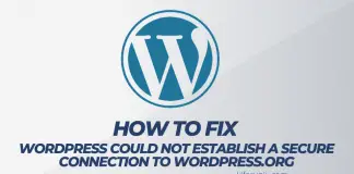 WordPress could not establish a secure connection to WordPress.org