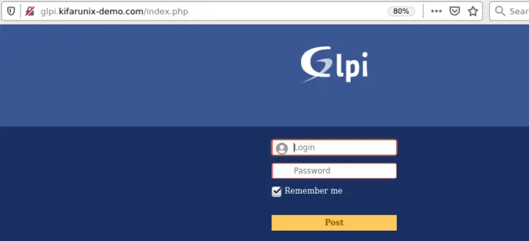 Install GLPI ITSM Tool on CentOS 8 - kifarunix.com