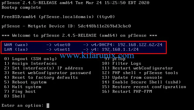 Install pfSense Firewall on KVM