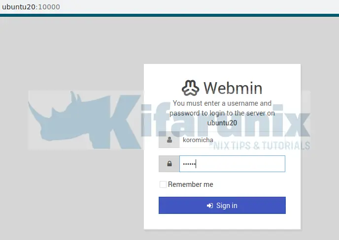 Install Webmin on Ubuntu 20.04