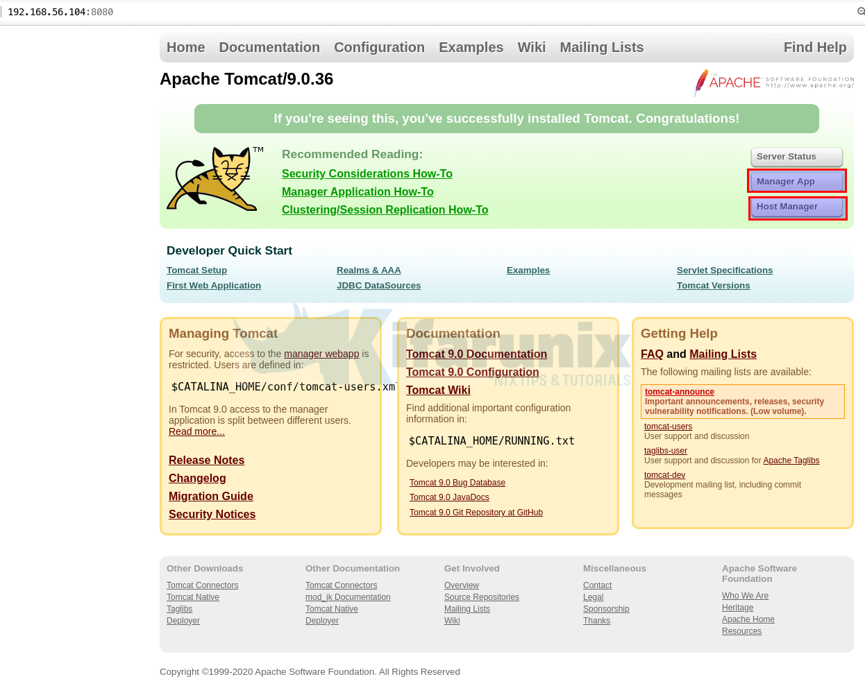 Install Apache Tomcat 9 on Ubuntu 20.04