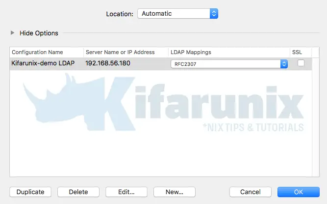 Configure OpenLDAP Authentication on MacOS X