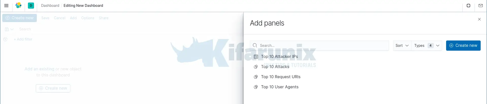 Create Kibana Visualization Dashboards for ModSecurity Logs