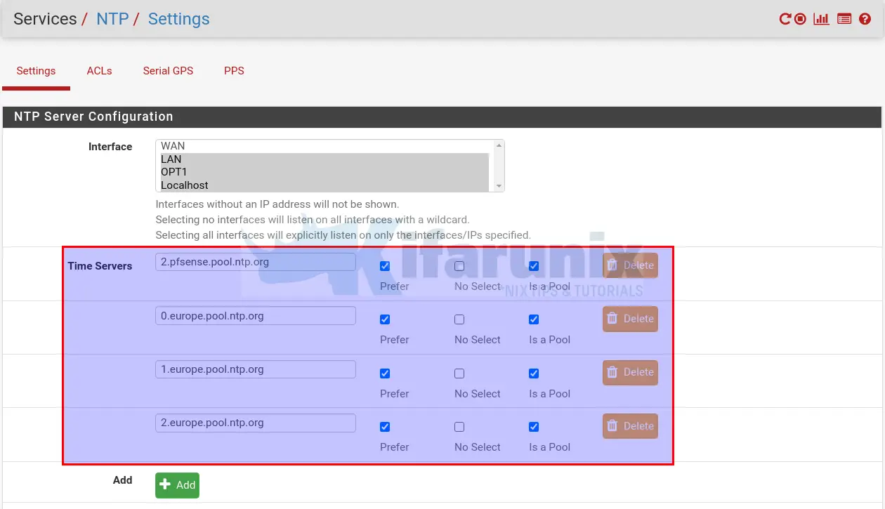 How to Configure NTP Server on pfSense