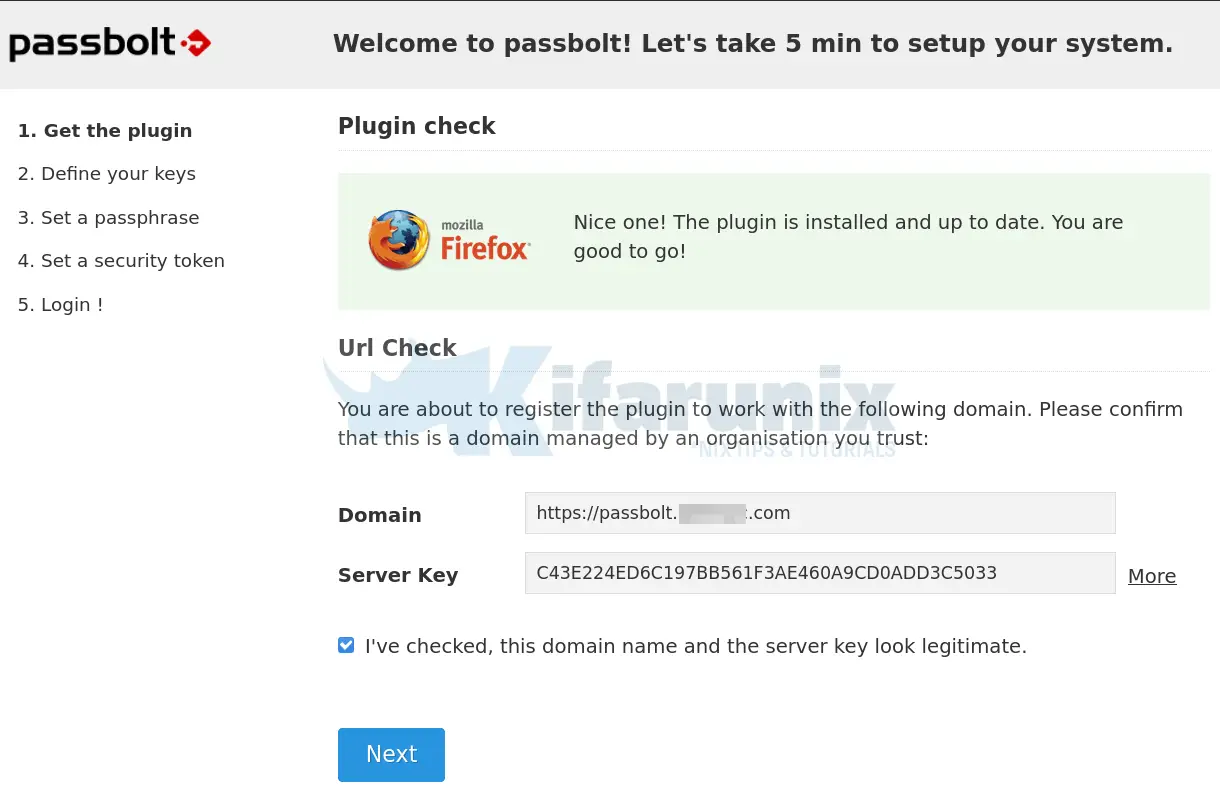 Check Passbolt browser plugin