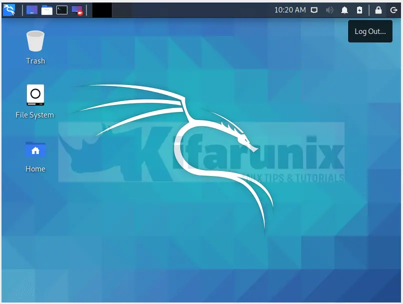 kali linux desktop
