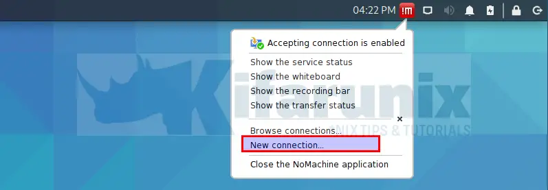 NoMachine client on Kali Linux 2020