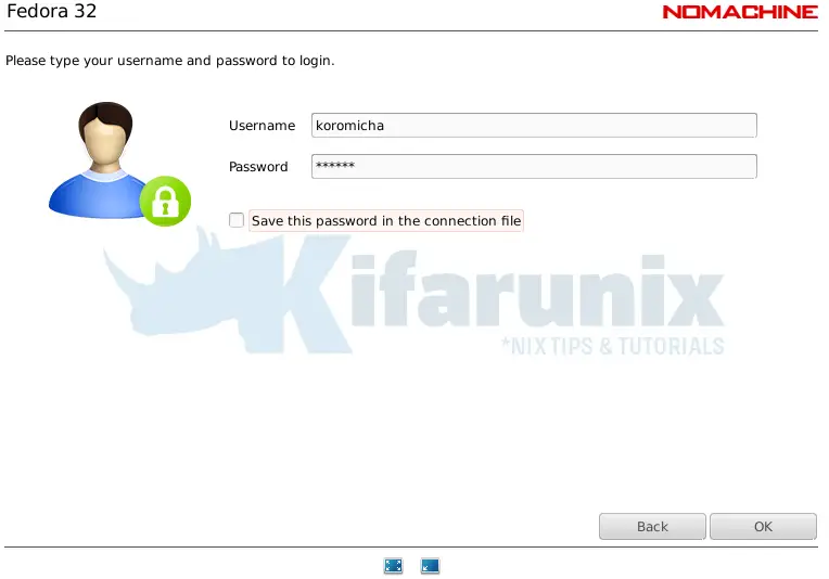 nomachine server disable desktop user authentication