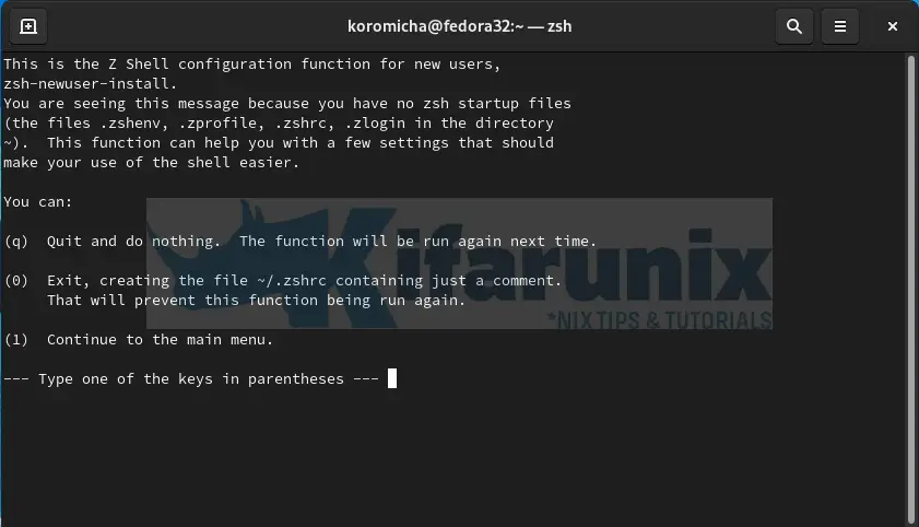 Install and Setup ZSH and Oh-My-Zsh on Fedora 32