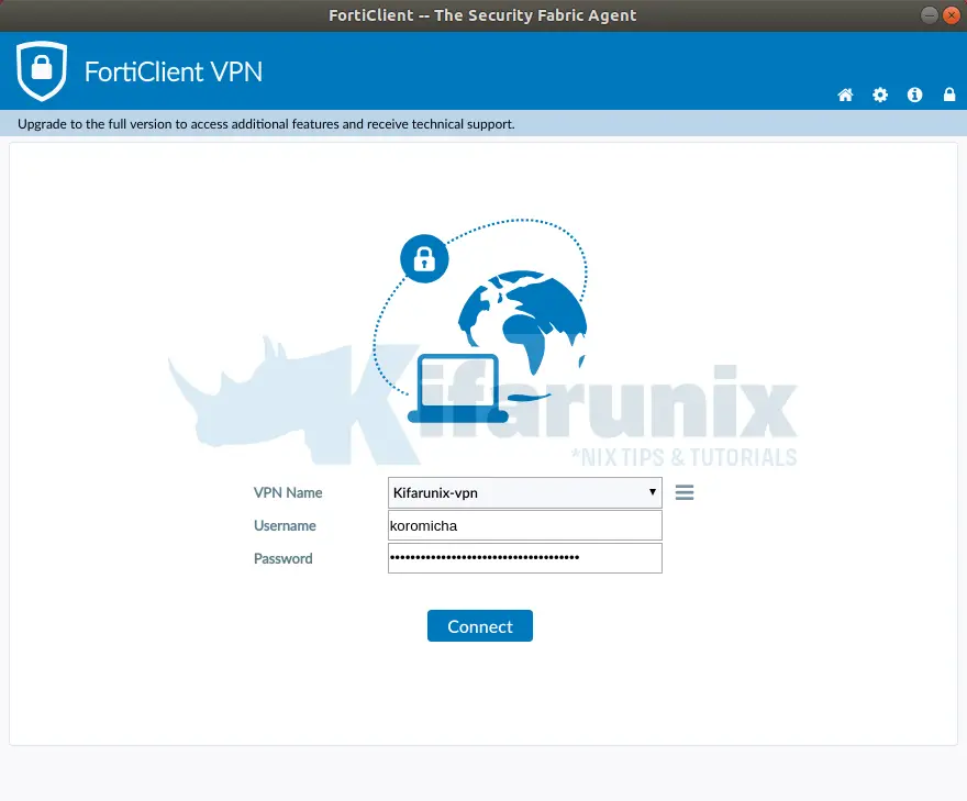 fortinet vpn tunnel client