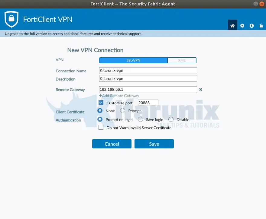 Install FortiClient VPN Client on Ubuntu 20.04/Ubuntu 18.04