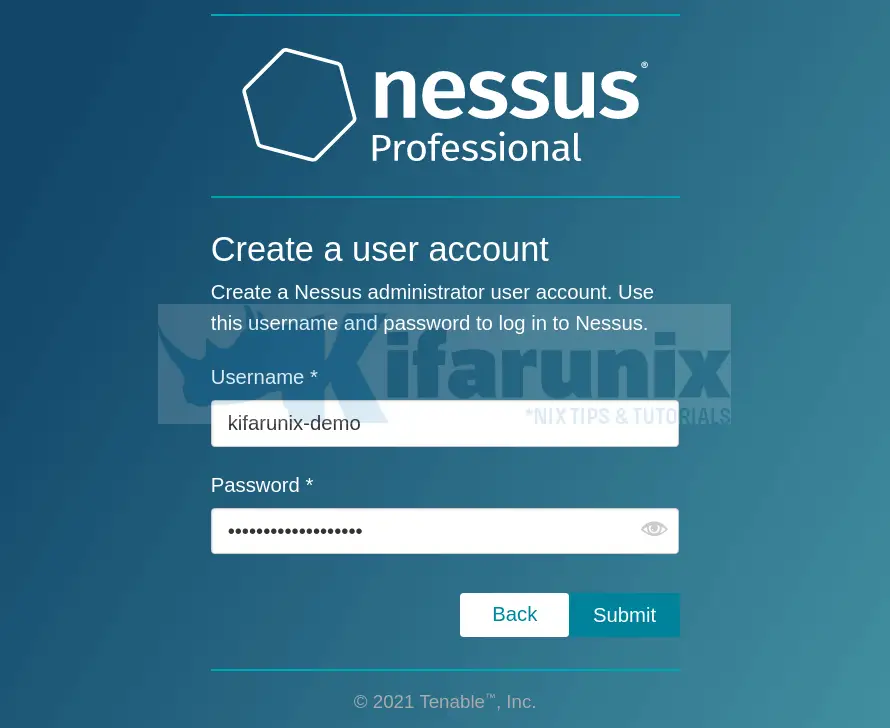 nessus admin acc