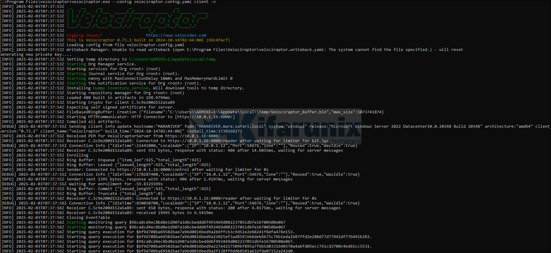 Install Velociraptor Client on Linux and Windows Systems 5 Install Velociraptor client using Velociraptor binary on Windows Systems