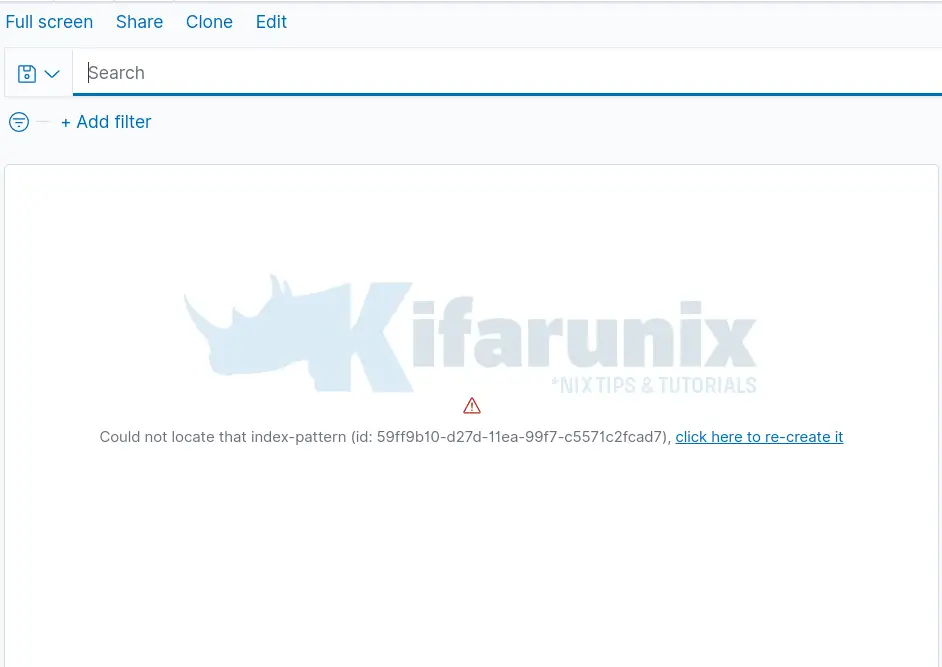 kibana could not locate index pattern