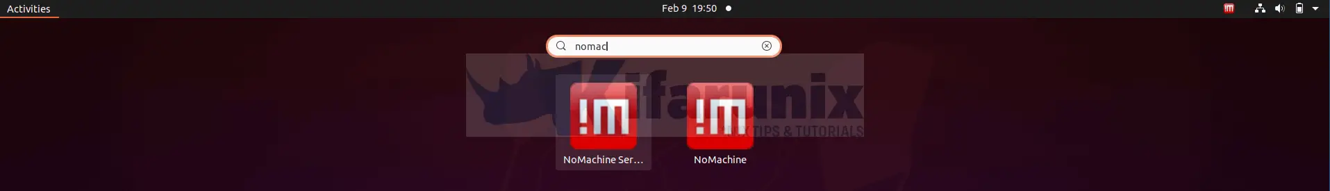 how to install nomachine from ubuntu console