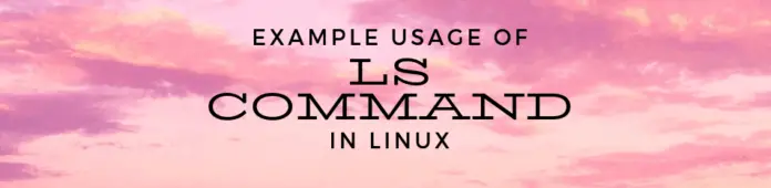 Example Usage of ls Command in Linux