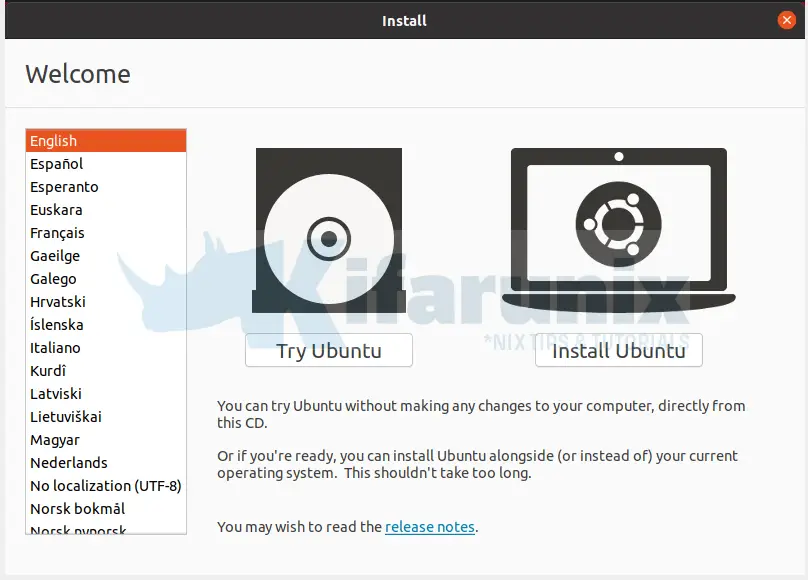 install ubuntu 21.04