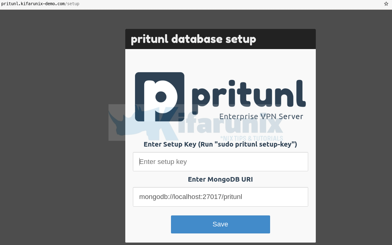 install and setup Pritunl VPN server on Debian 10