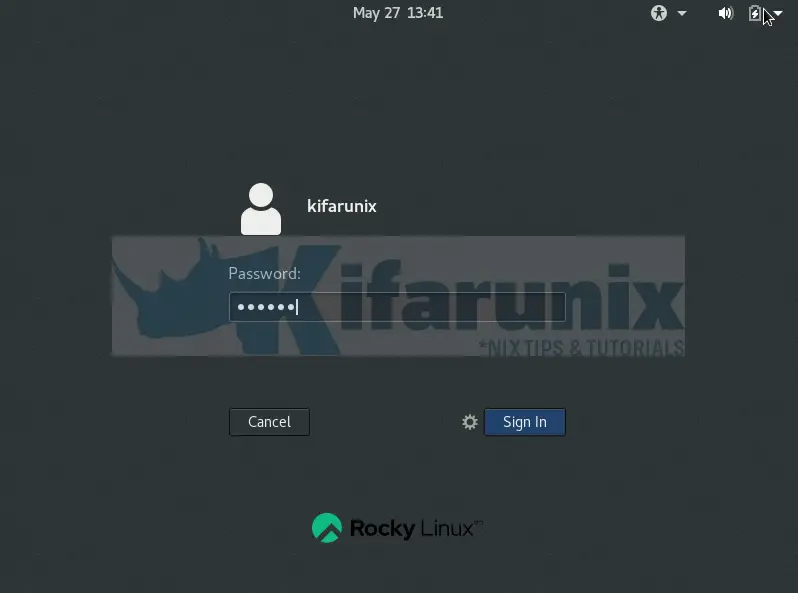 desktop login interface