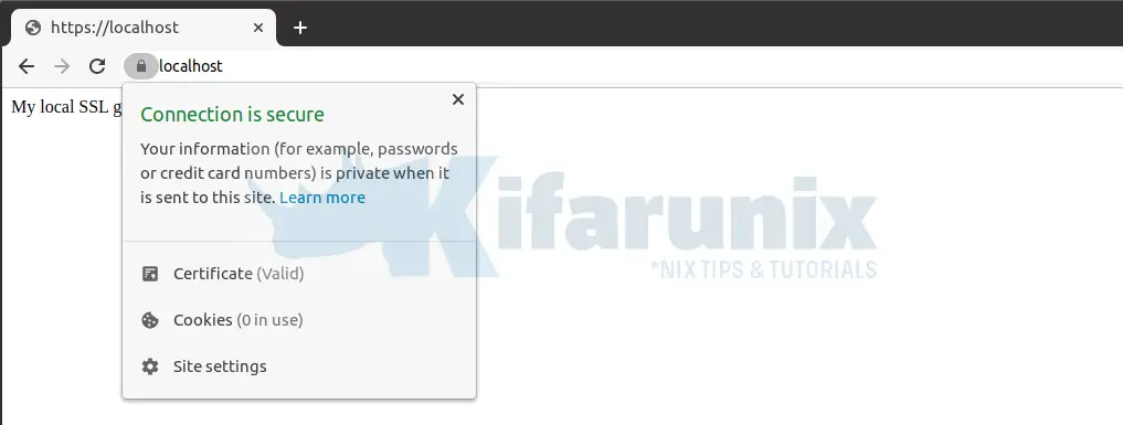 Create Locally Trusted SSL Certificates with mkcert on Ubuntu 18.04