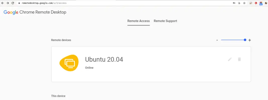 chrome remote desktop for ubuntu