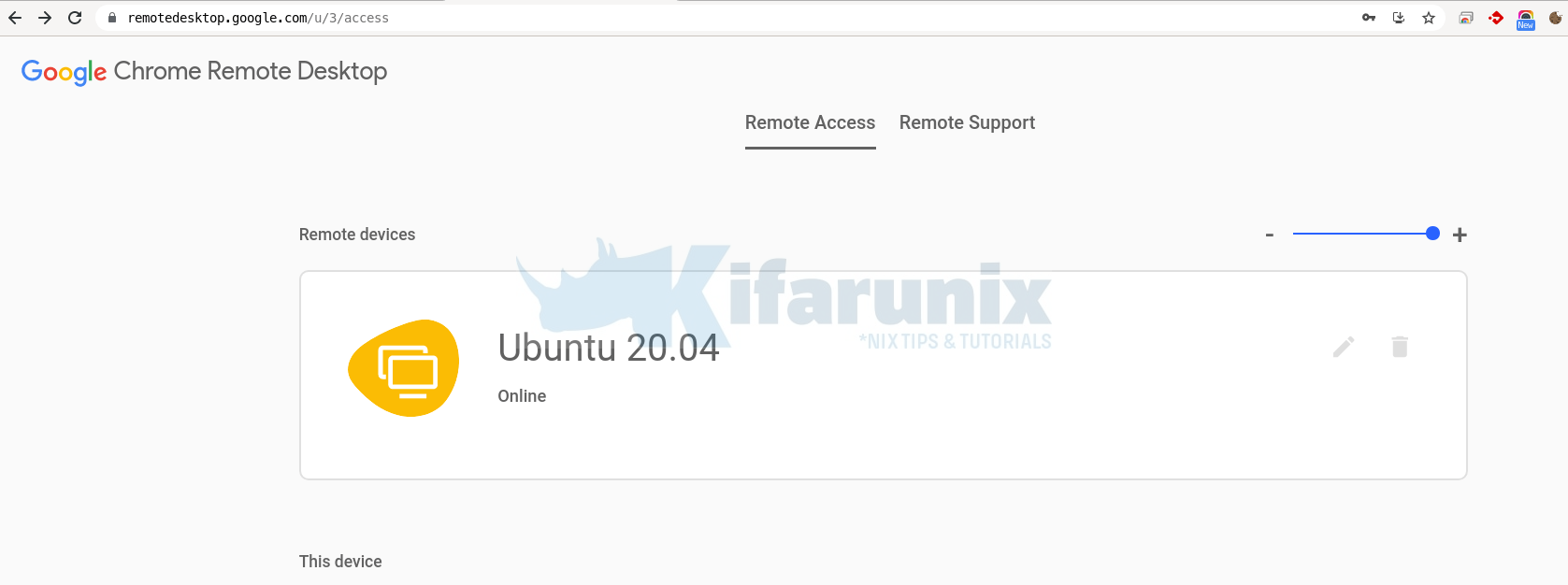 chrome remote desktop for ubuntu