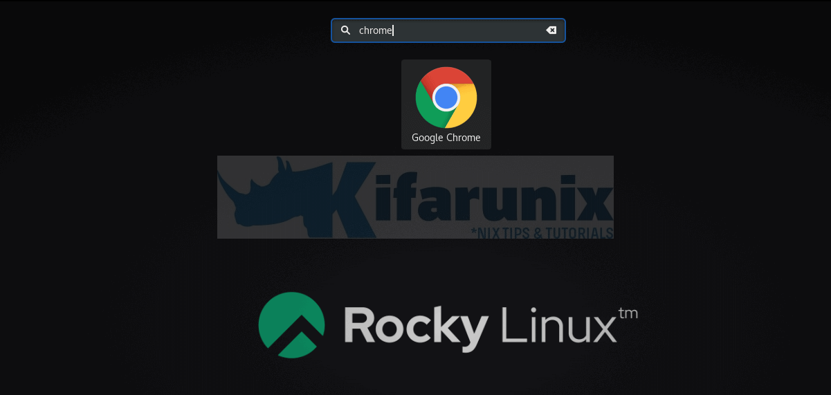 Install Google Chrome Browser on Rocky Linux 8 desktop
