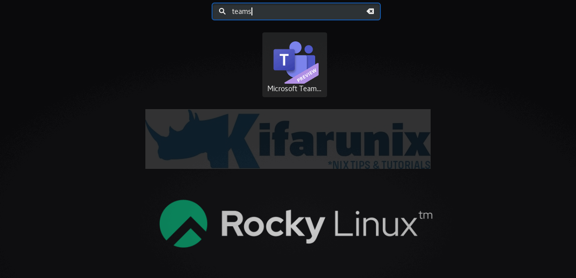 Install Microsoft Teams on Rocky Linux 8