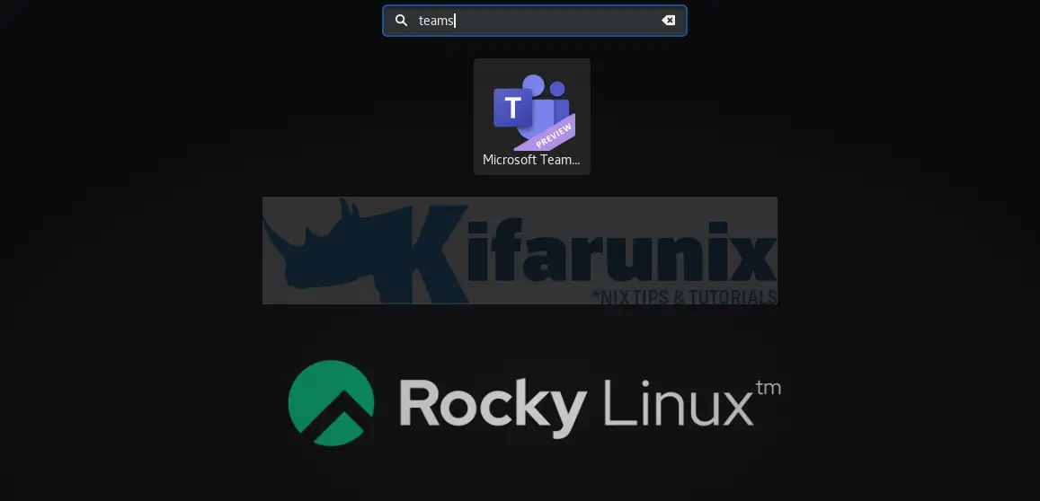 install teams rocky linux 8