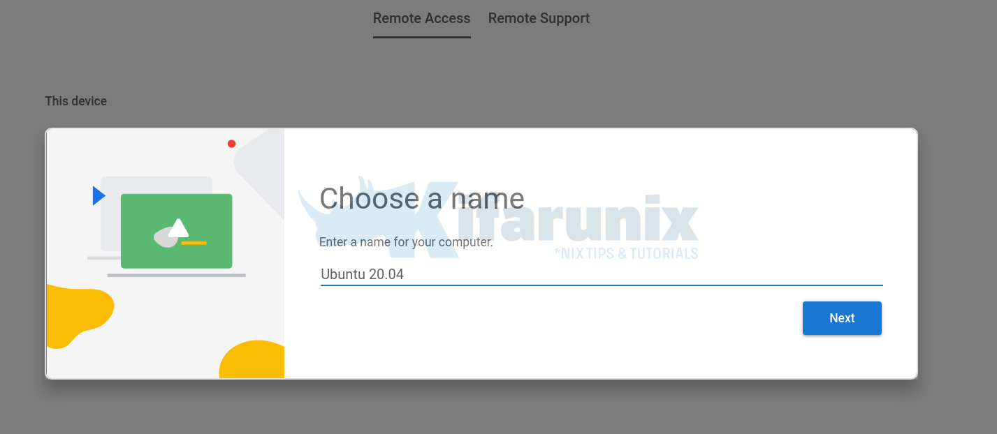 Install And Setup Chrome Remote Desktop On Ubuntu 20 04 Kifarunix Install and setup chrome remote desktop on ubuntu 20 04 kifarunix