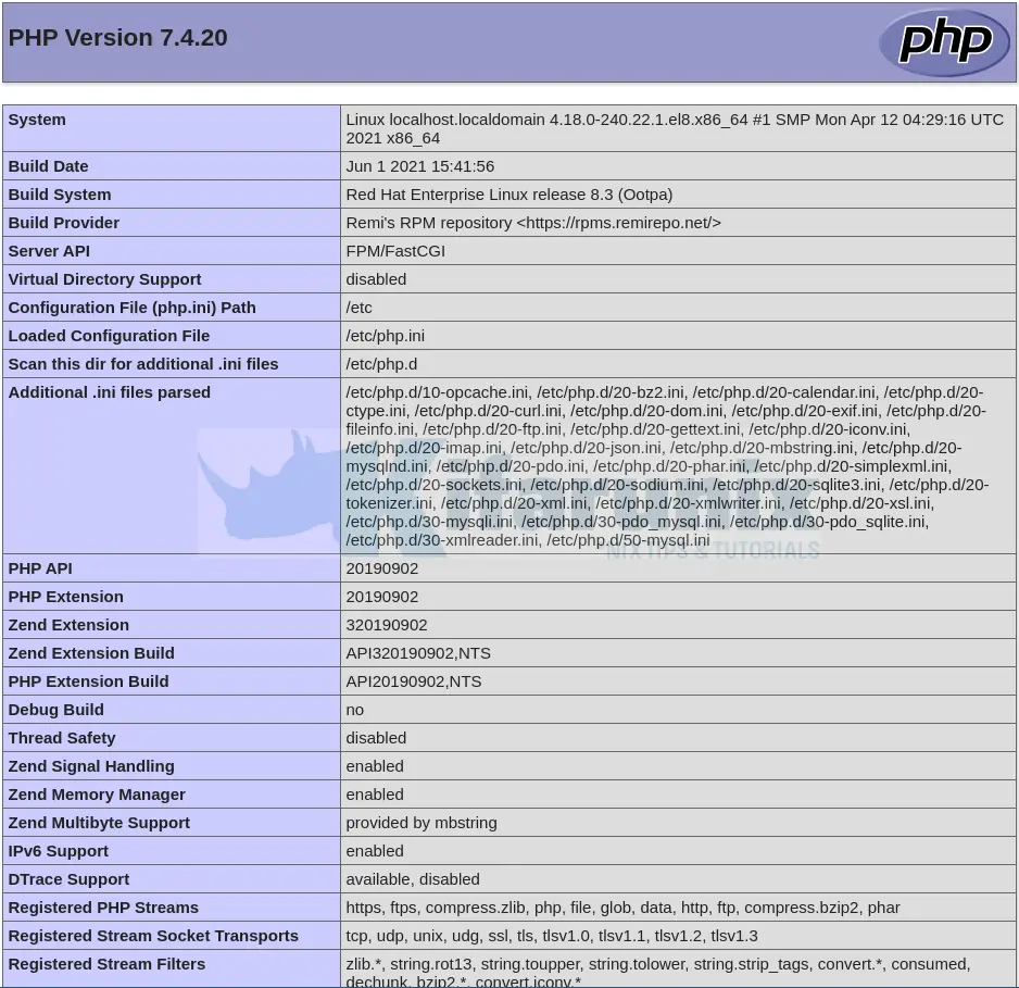 Install LEMP Stack on Rocky Linux 8 2 php 7.4 rocy