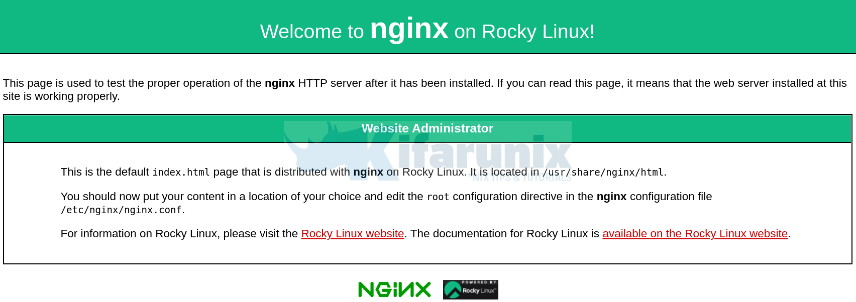 Install LEMP Stack on Rocky Linux 8