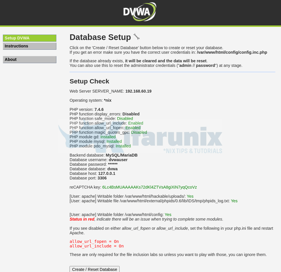 Install and Setup DVWA on Rocky Linux 8