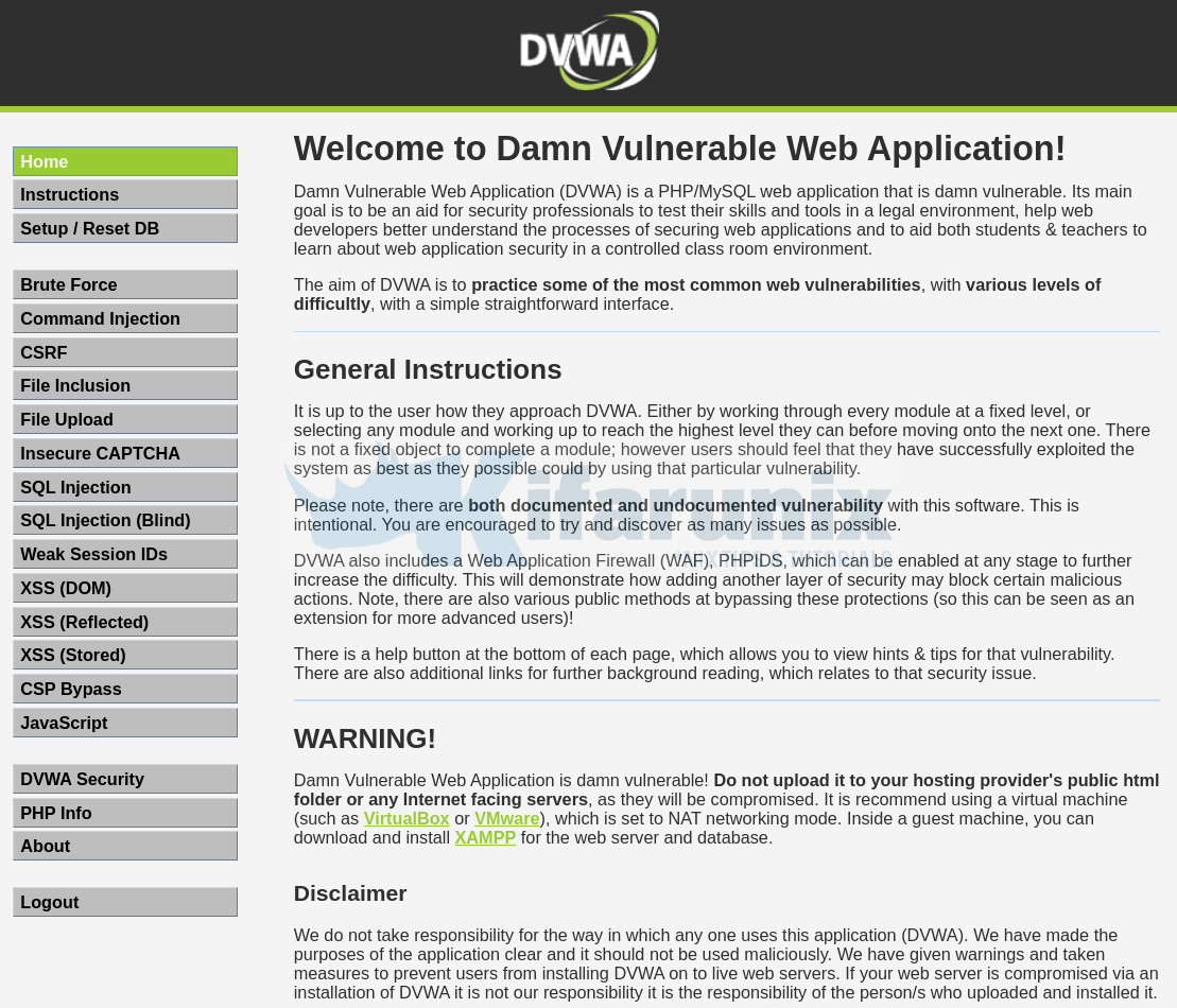 Install and Setup DVWA on Rocky Linux 8