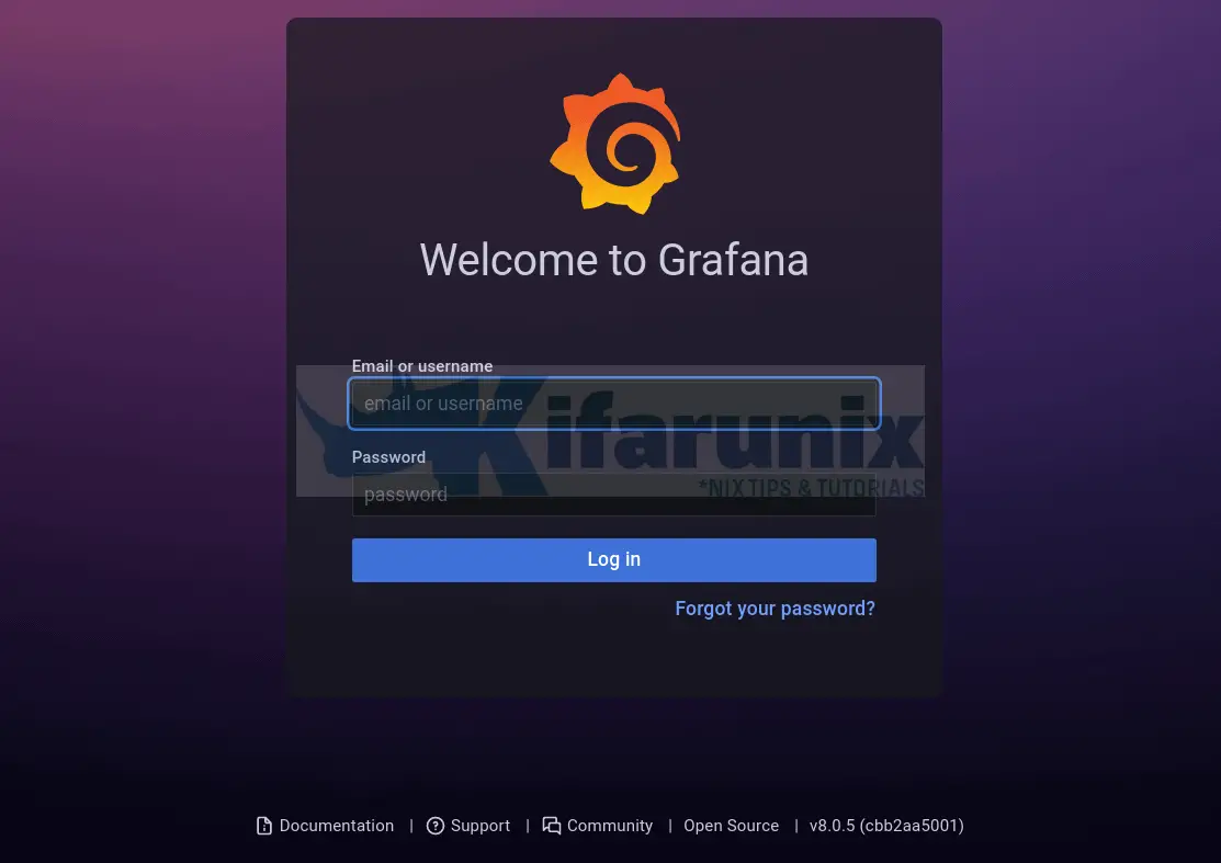 grafana interface