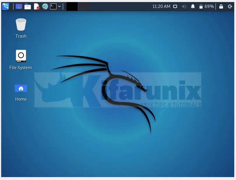 Home 48 kali linux 2021.3 desktop