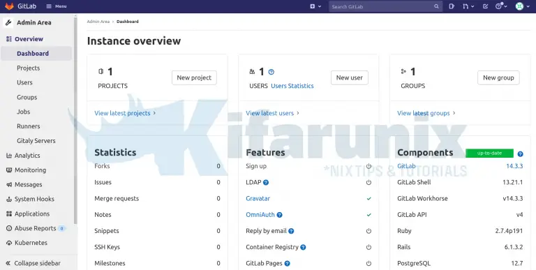 Установка и настройка gitlab debian