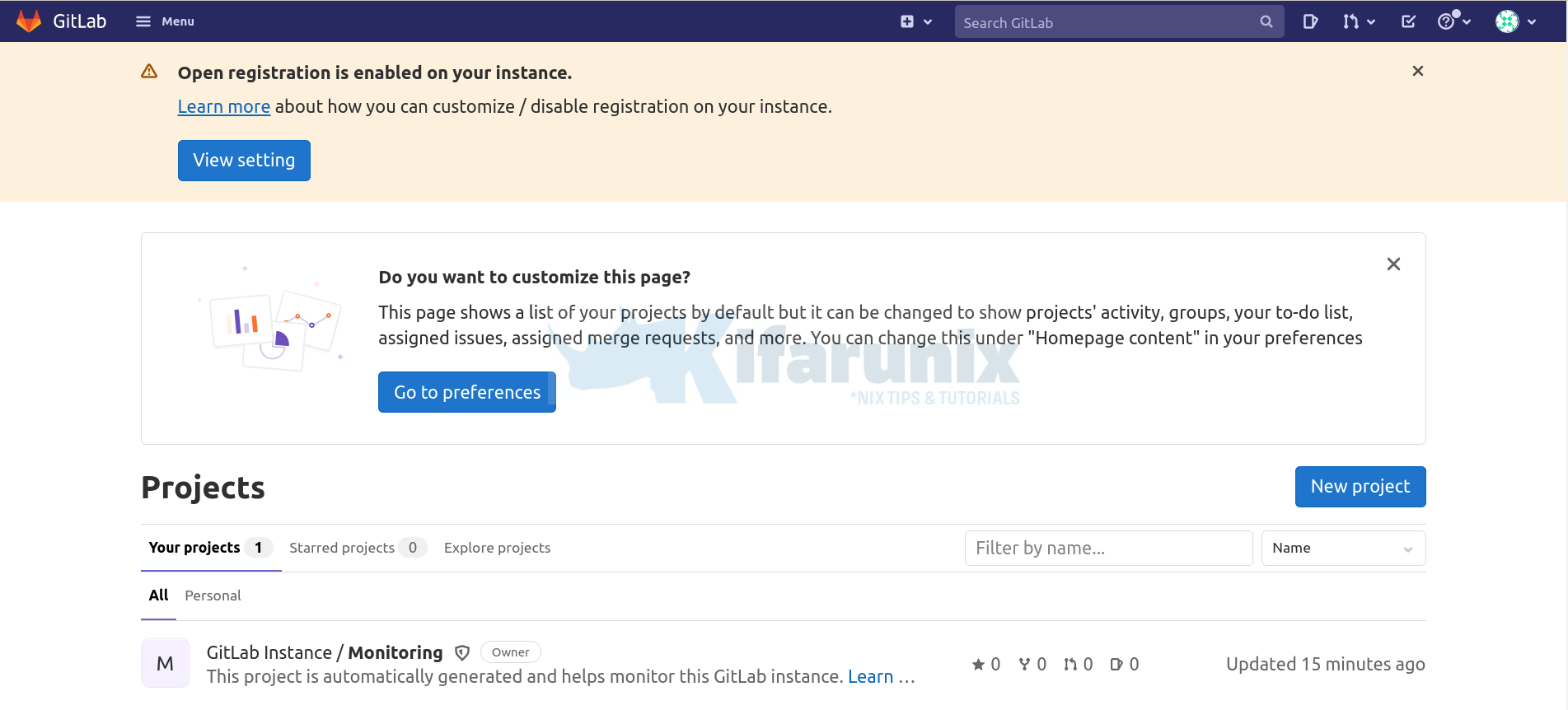 Install Gitlab CE