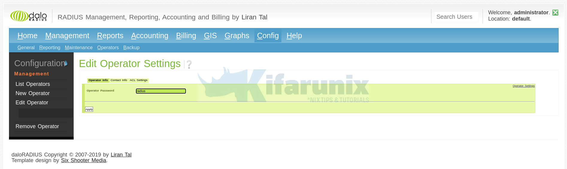 Install FreeRADIUS with daloRADIUS on Debian 11/Debian 10 - kifarunix.com